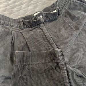 Talbots Womens Black 3‎ Pocket Corduroy Straight Leg Ankle Pants Size 12